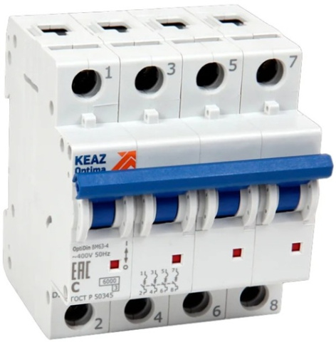 Изображение товара Автоматический выключатель КЭАЗ 260940 4P 32A 400V L