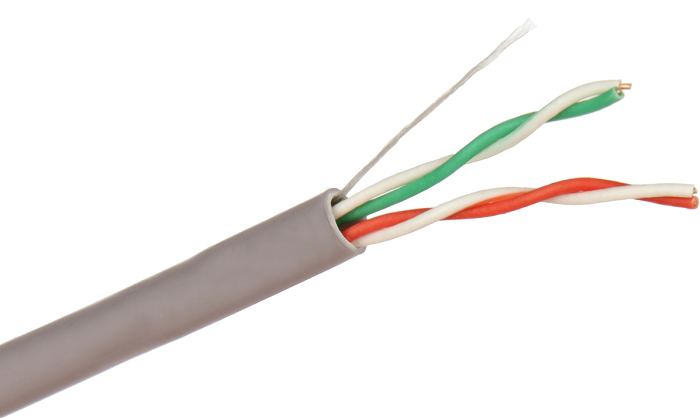 

Кабель витая пара U/UTP 5e кат. 2 пары Exegate UTP-2-C5e-CCA-S24-IN-PVC-GY-305 24AWG(0.51 мм), омедненный алюминий (CCA), одножильный (solid), внутрен, UTP-2-C5e-CCA-S24-IN-PVC-GY-305