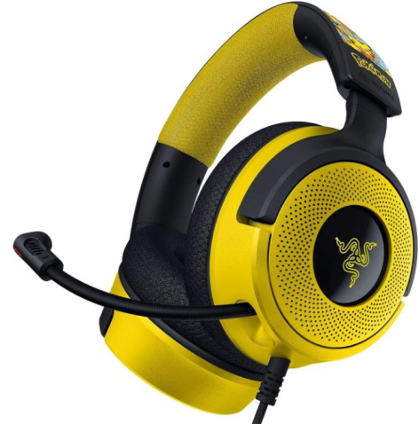 Изображение товара Гарнитура Razer Kraken V4 X с микрофоном и USB-подключением черно-желтая