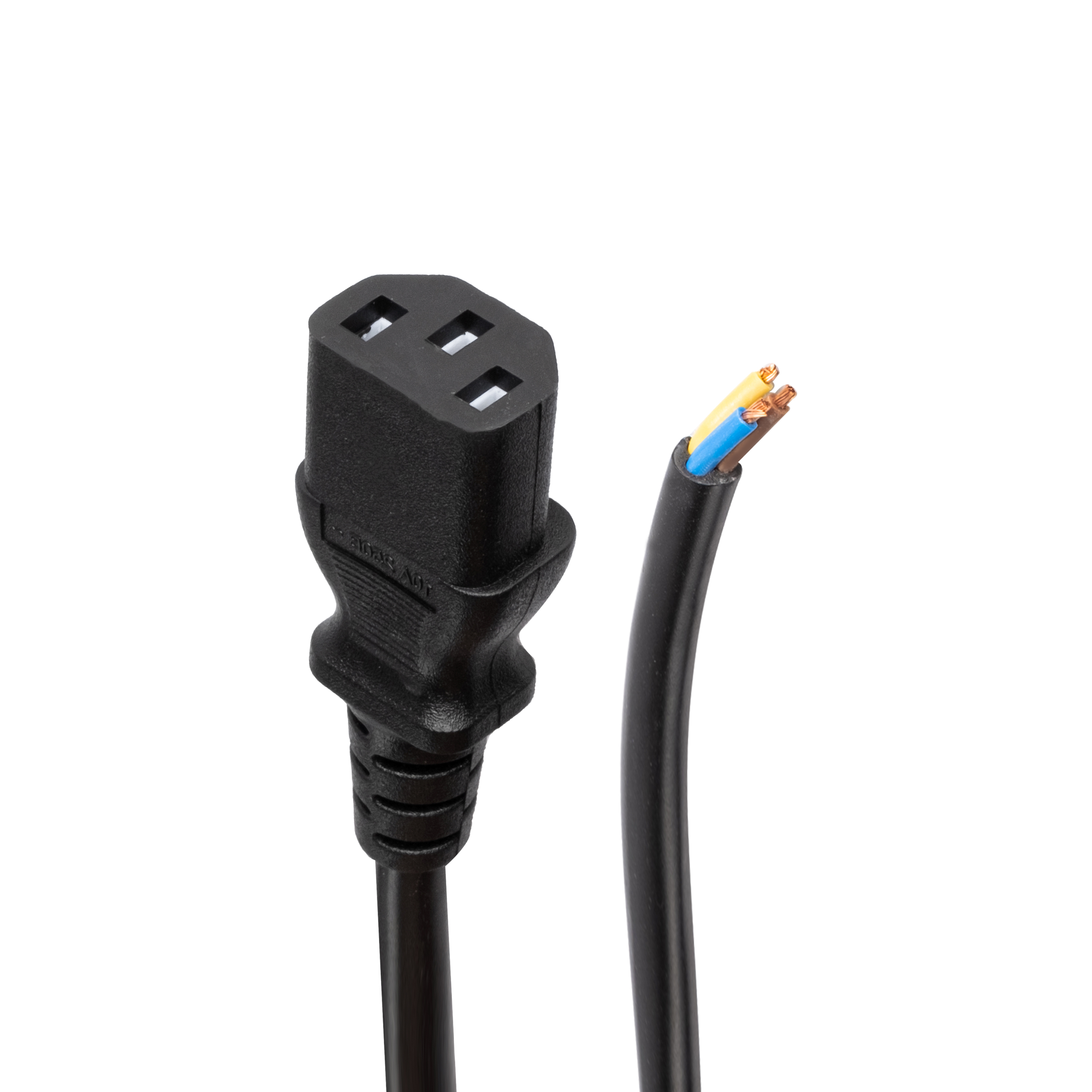

Кабель питания Filum FL-PC-C13-C2-1.8-BK ПВС-ВП 3x1.5 С13 - свободный конец, 220/250В, 10А, чёрный, 1.8м, FL-PC-C13-C2-1.8-BK