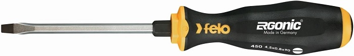 

Отвертка Felo 45004540 плоская шлицевая ударная Ergonic 4,5X0,8X90, 45004540
