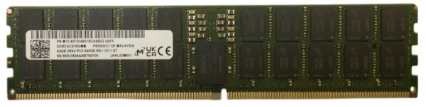 Изображение товара Оперативная память DDR5 64GB Micron MTC40F2046S1RC56BD2R 5600 МГц