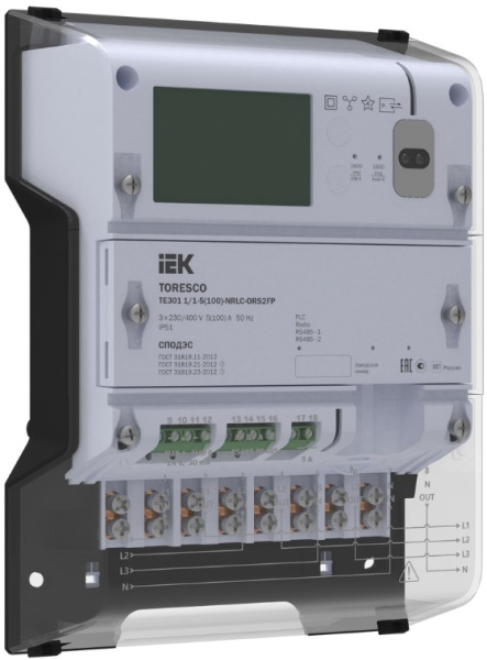 Изображение товара Счетчик электроэнергии IEK TR-TE301-100-1-RS2FPG