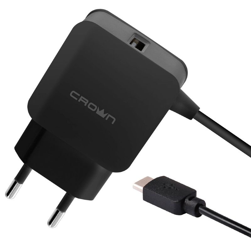 

Зарядное устройство сетевое Crown CMWC-3001 CM000003325 универсальное, black, CMWC-3001