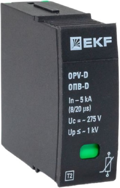 

Сменный модуль для УЗИП EKF opv-d-module Сменный модуль к ОПВ-D In-5кА 275В с сигнализацией, opv-d-module