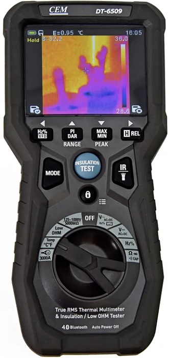 

Мультиметр CEM DT-6509 CEM 875191 Профессиональный тестер изоляции&Микроомметр высокого разрешения с функцией Мультиметра инфр, DT-6509