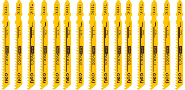 Изображение товара Комплект пилок для электролобзика Deli DH-QJT015-ED1 15 шт T111C