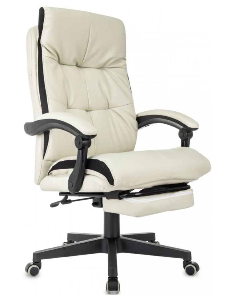 

Кресло Бюрократ CH-824MSG-BF руководителя слоновая кость эко.кожа/ткань пластик, CH-824MSG-BF