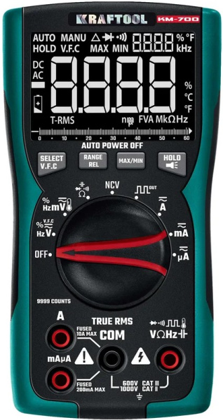 Изображение товара Kraftool KM 700 цифровой мультиметр с автоматическим диапазоном и подсветкой