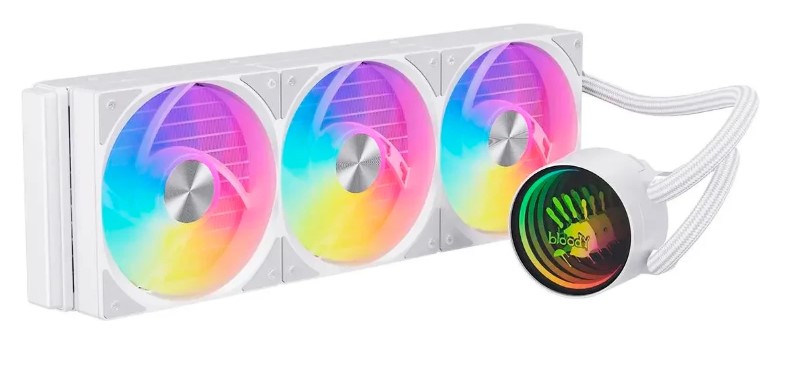

Система охлаждения жидкостная Bloody LC-11-ARGB360-WH LGA1200/1700/1851/AM5/AM4 (300W 800-2500RPM 20-35dB Al+Cu 4-pin ARGB белый), LC-11-ARGB360-WH