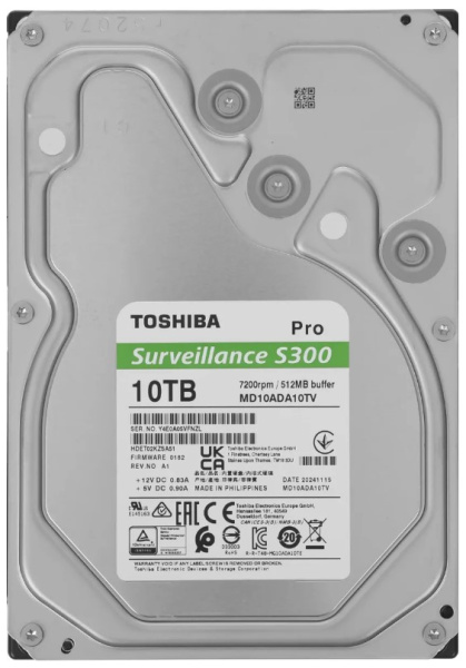 Изображение товара Toshiba S300 Жесткий диск 10 ТБ для профессионального хранения данных