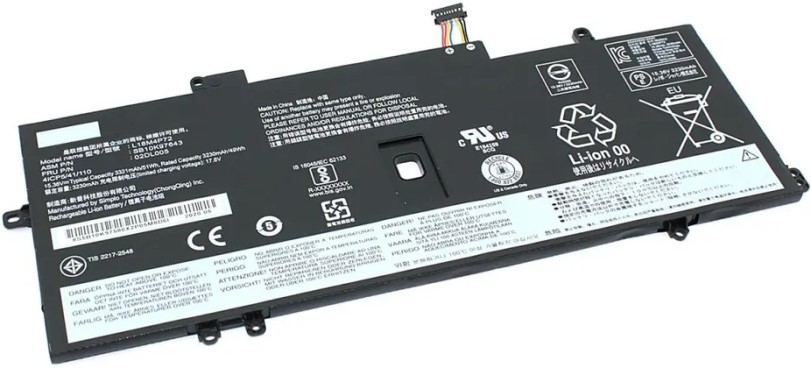 

Аккумулятор для ноутбука Lenovo L18M4P72 Thinkpad X1 Carbon 7th gen / X1 Carbon 8th Gen / X1 Yoga 4th Gen (L18L4P71) 15.36V 51Wh, L18M4P72