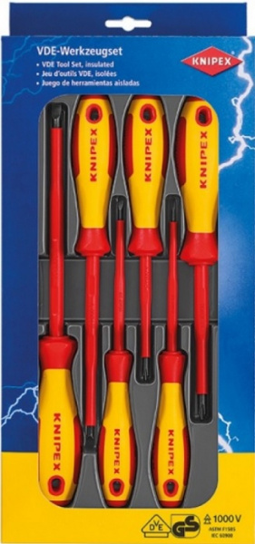 Изображение товара Наилучший набор отверток Knipex KN-002012V01 с диэлектрическим покрытием