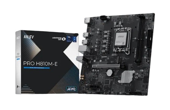 

Материнская плата mATX MSI PRO H810M-E (LGA1851, H810, 2*DDR5, PCIe, 4*SATA, 2*M.2, HDMI, DP), PRO H810M-E