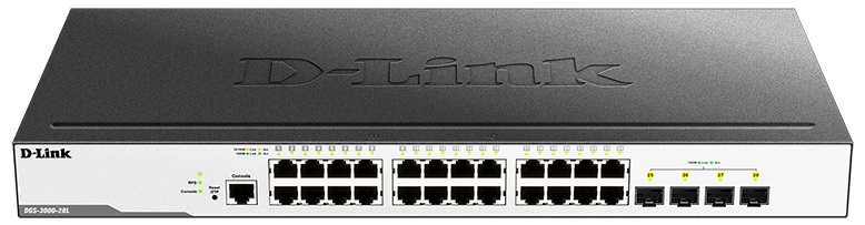 

Коммутатор D-link DGS-3000-28L/B1A 24xUTP 100/1000, 4xSFP Gigabit, L2, DGS-3000-28L/B1A