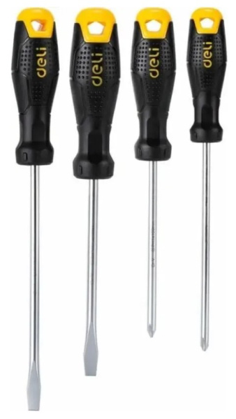 Изображение товара Практичный набор отверток Deli DL620004 с разными типами наконечников