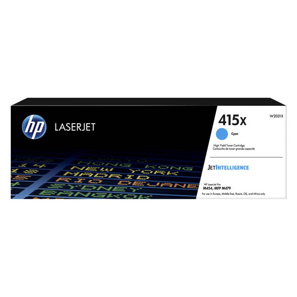 

Картридж HP 415X W2031X голубой (6000стр.) для LJ M454/MFP M479, 415X