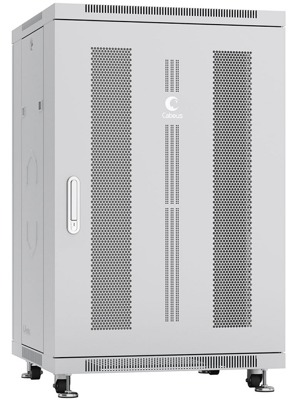

Шкаф напольный 19", 18U Cabeus ND-05C-18U60/80 600x800x988mm (ШхГхВ) передняя и задняя перфорированные двери, ручка с замком, цвет серый (RAL 7035), ND-05C-18U60/80
