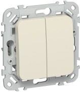 фото Выключатель двухклавишный для жалюзи  IEK FI-V15-0-10-1-K86