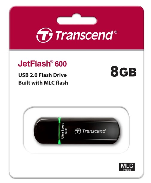 

Накопитель USB 2.0 8GB Transcend JetFlash 600 TS8GJF600 черный, JetFlash 600