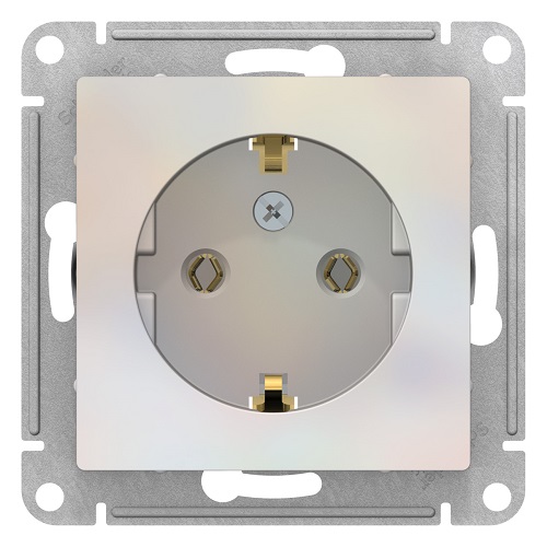 

Розетка Schneider Electric ATN000443 AtlasDesign, с заземлением, 16А, механизм, жемчуг, ATN000443