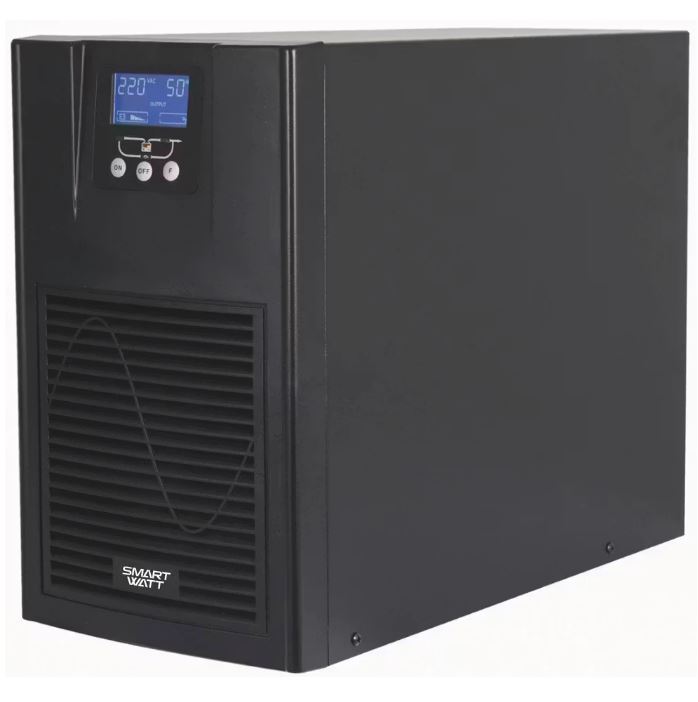 

Источник бесперебойного питания SmartWatt UPS MASTER IEC 3kVA онлайн, мощность 3000/2700 ВА/Вт, напольный, LCD дисплей, IEC13 - 6 шт., встроенные АКБ, UPS MASTER IEC 3kVA