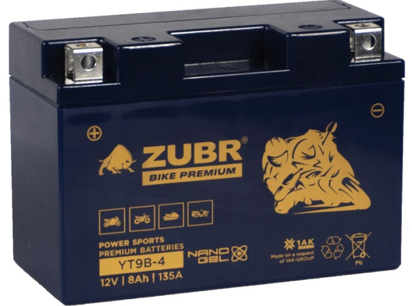 Изображение товара Батарея ZUBR YT9B-4 ZubrPrem надежный источник энергии для устройств