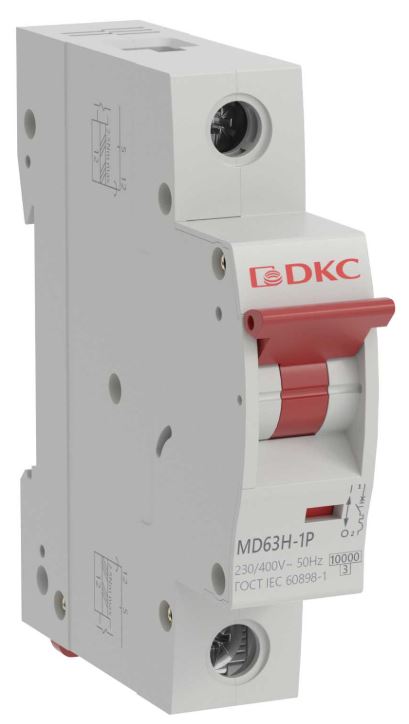 

Автоматический выключатель модульный DKC MD63H-1PC20 YON max типа MD63H 10кА 1P (C) 20А (кратность 12шт), MD63H-1PC20