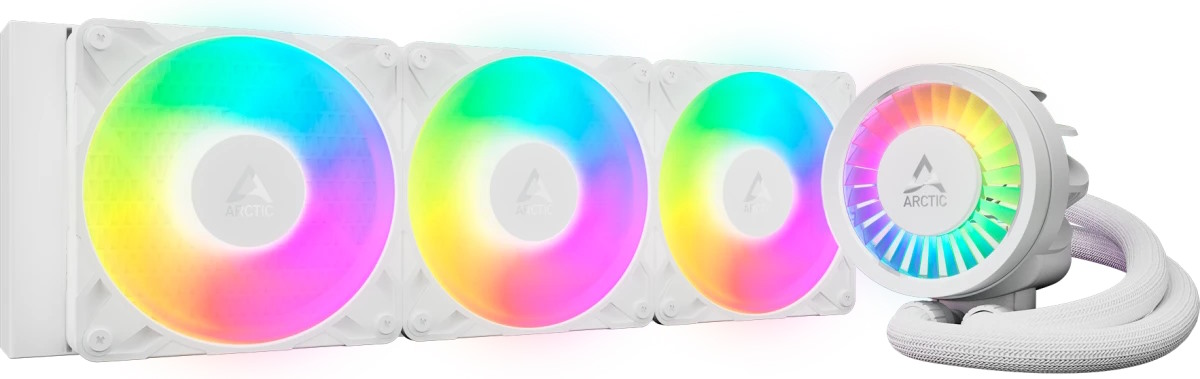 

Система охлаждения жидкостная ARCTIC Liquid Freezer III Pro 360 ARGB White ACFRE00188A LGA1851/1700/AM4/AM5 (600-3000rpm, 77CFM), Liquid Freezer III Pro 360 ARGB White