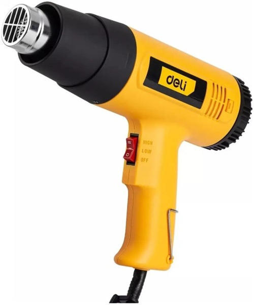 

Фен Deli DL5200 технический (1600Вт, рабочая температура 400/590 град.), DL5200