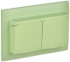 фото Розетка двухместная с заземлением в сборе IEK SK-R26-16-44-K06-F