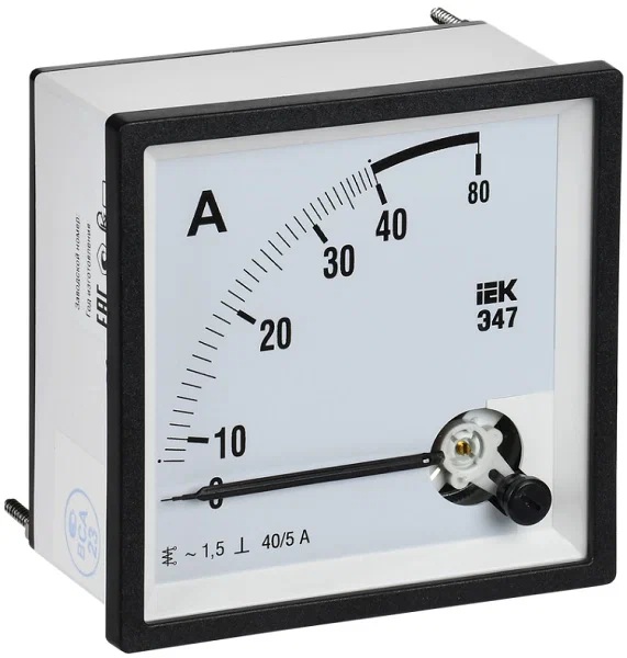 

Амперметр IEK IPA10-6-0040-E Э47 40/5А кл. точн. 1,5 72х72мм, IPA10-6-0040-E