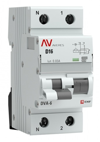 фото Автомат дифференциальный EKF rcbo6-1pn-16D-30-a-av в Перми