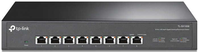 

Коммутатор неуправляемый TP-LINK TL-SX1008 8*100/1G/2.5G/5G/10G RJ-45 ports, fan, TL-SX1008