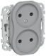 фото Розетка двухместная без заземления  IEK FI-R23-10-1-K03 в Санкт-Петербургe