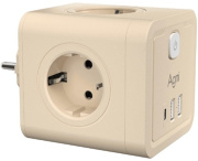 фото Разветвитель  AGNI TP-WJ3U4E-C-ivory