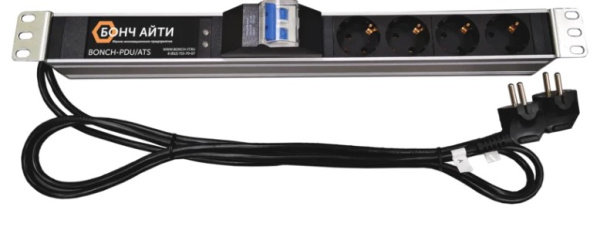 Изображение товара Блок розеток Bonch BONCH-ATS/PDU 8A-4S-Av-S/S