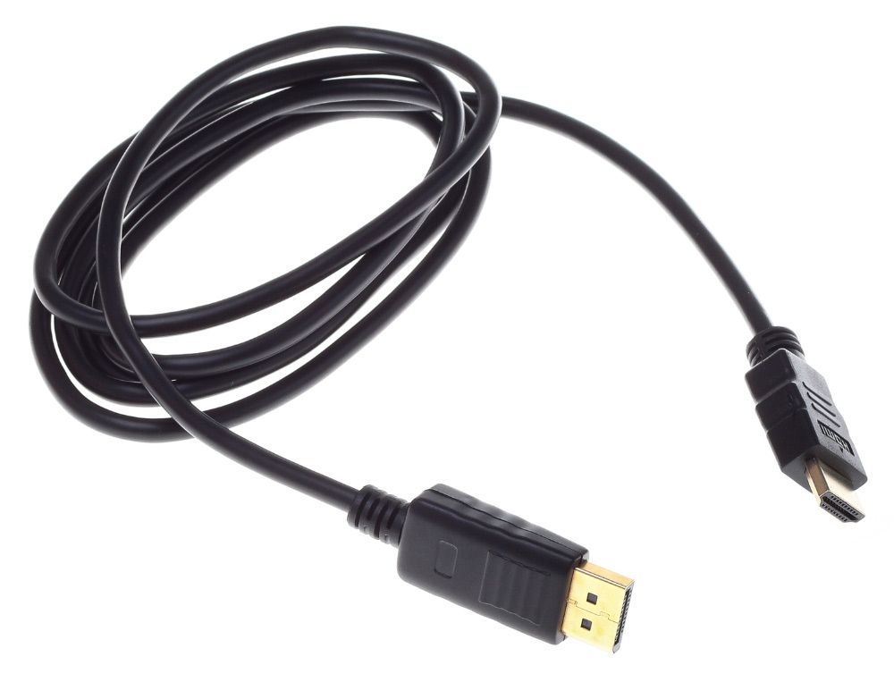

Кабель интерфейсный DisplayPort-HDMI Buro BHP RET HDMI_DPP18 1.8м. феррит.кольца позолоченные контакты черный, BHP RET HDMI_DPP18