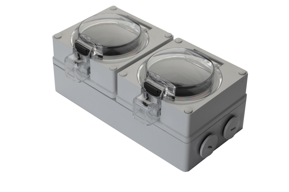 

Коробка Eurolan 12C-02-66-10GY Industrial, IP66, два модуля 45*45 мм, глубина 90 мм, светло-серый, 12C-02-66-10GY