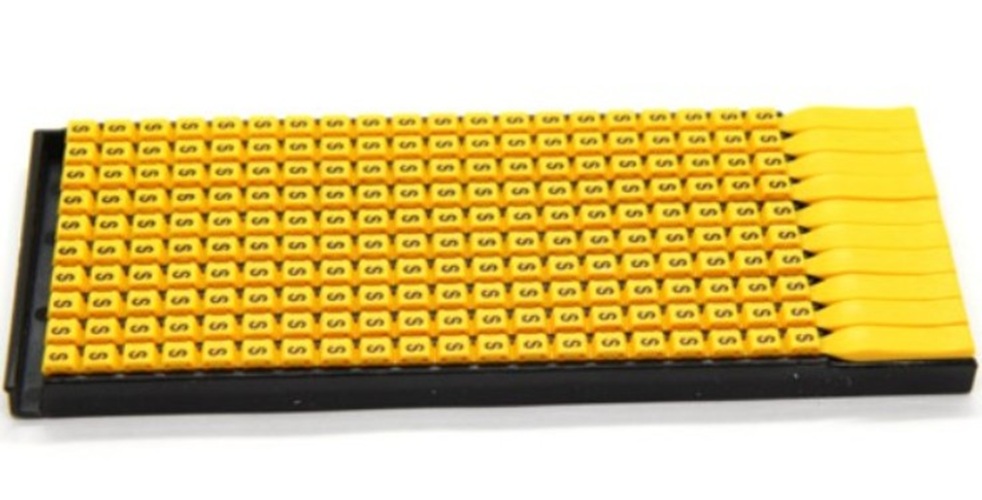 

Маркер на кабель DKC MKCSS2 сечением 1,5-2,5мм символ „S”, "Mark" (уп/200 шт), MKCSS2