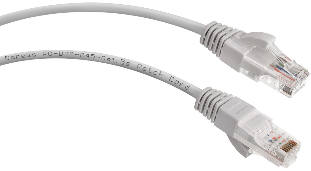 

Кабель патч-корд U/UTP 5e кат. 3м. Cabeus PC-UTP-RJ45-Cat.5e-3m неэкранированный, серый, PC-UTP-RJ45-Cat.5e-3m