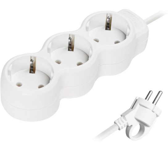 Изображение товара Удлинитель SmartBuy SBE-16-3-10m-Z с 3 розетками IP20 10 м