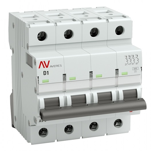 

Автоматический выключатель EKF mcb10-4-01D-av AV-10 4P 1A (D) 10kA AVERES, mcb10-4-01D-av