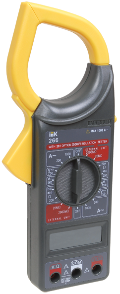 Изображение товара Токовые клещи IEK TCM-1C-266 для измерения тока безопасно и точно