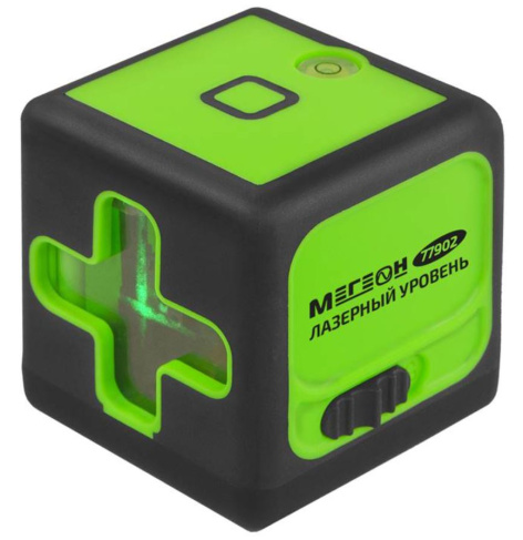 Изображение товара Лазерный нивелир МЕГЕОН 77902 с зелеными линиями и самовыравниванием