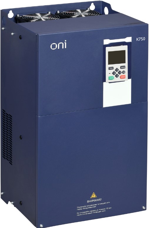 

Преобразователь частоты ONI K750-33-7590TM K750 380В 3Ф 75-90кВт 150-176А со встроенным тормозом, K750-33-7590TM