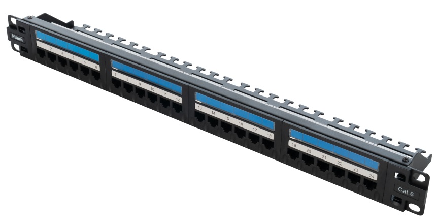 

Патч-панель Filum FL-PP-6C24U1 19", 1U, Cat 6, 24 порта RJ45 (8p8c), неэкранированная, Dual IDC (110/KRONE), FL-PP-6C24U1