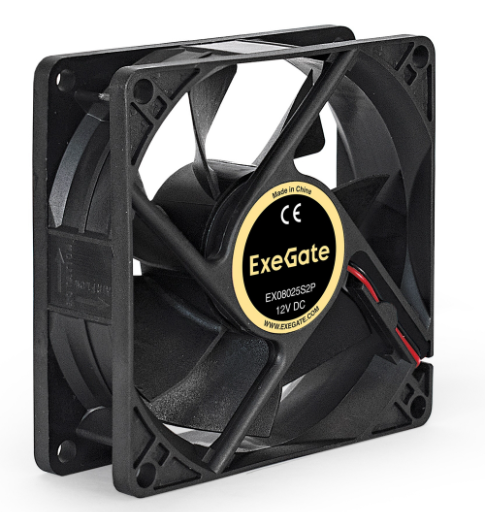 

Вентилятор для корпуса Exegate EX08025S2P EX294047RUS 80x80x25 мм, 2200rpm, 27dBA, 2-pin, EX08025S2P