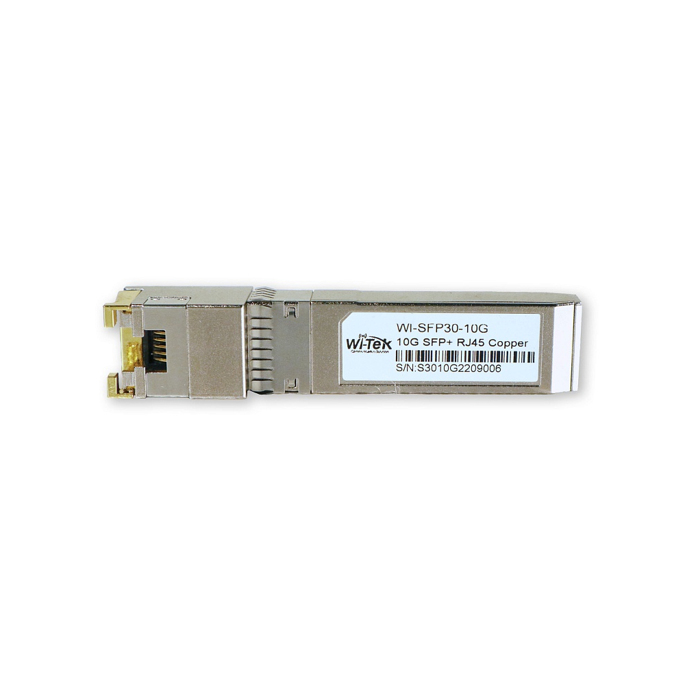 

Модуль SFP+ Wi-Tek WI-SFP30-10G с интерфейсом RJ45, до 30м, WI-SFP30-10G