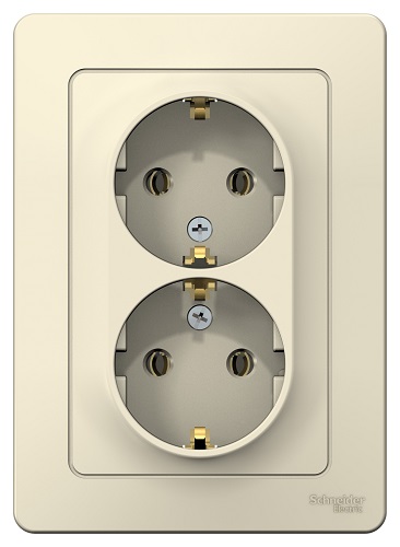 

Розетка Schneider Electric BLNRS001022 2-ая с/з без шторок, 16А, 250В Молочная внутр, BLNRS001022